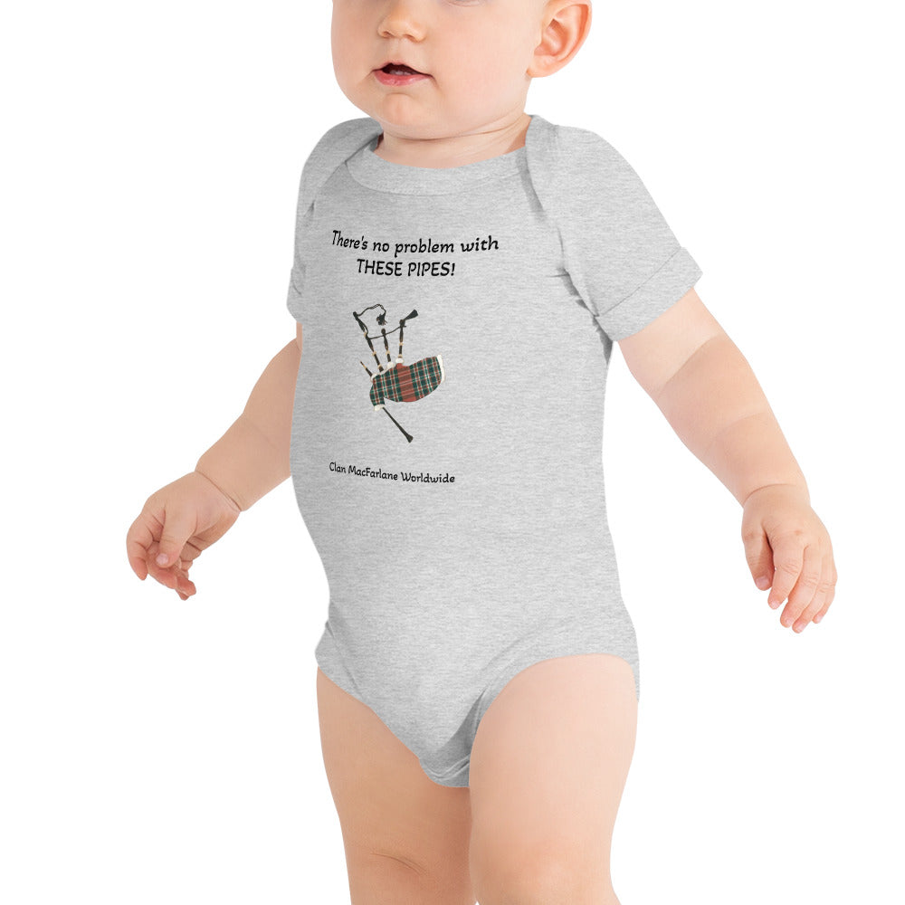 NO PROBLEM WITH THESE PIPES!  - Baby short sleeve one piece