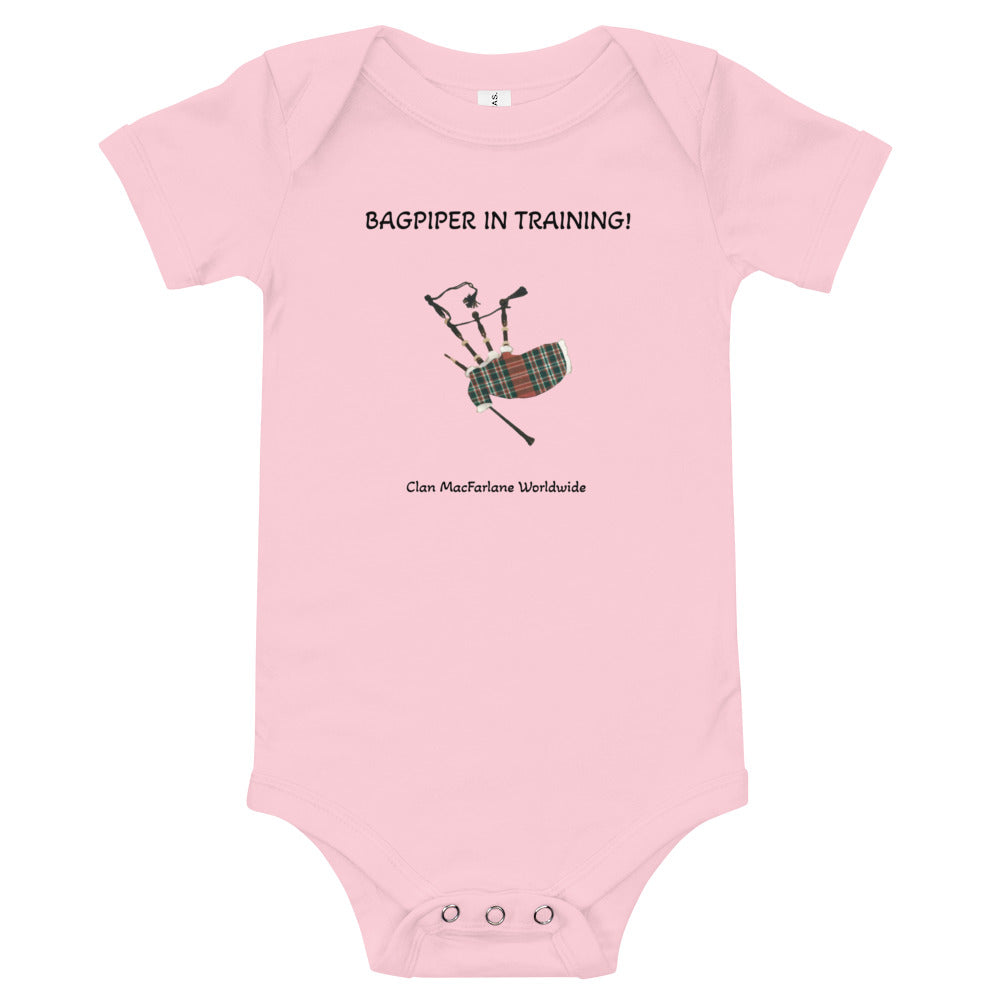 BAGPIPER IN TRAINING!  - Baby short sleeve one piece