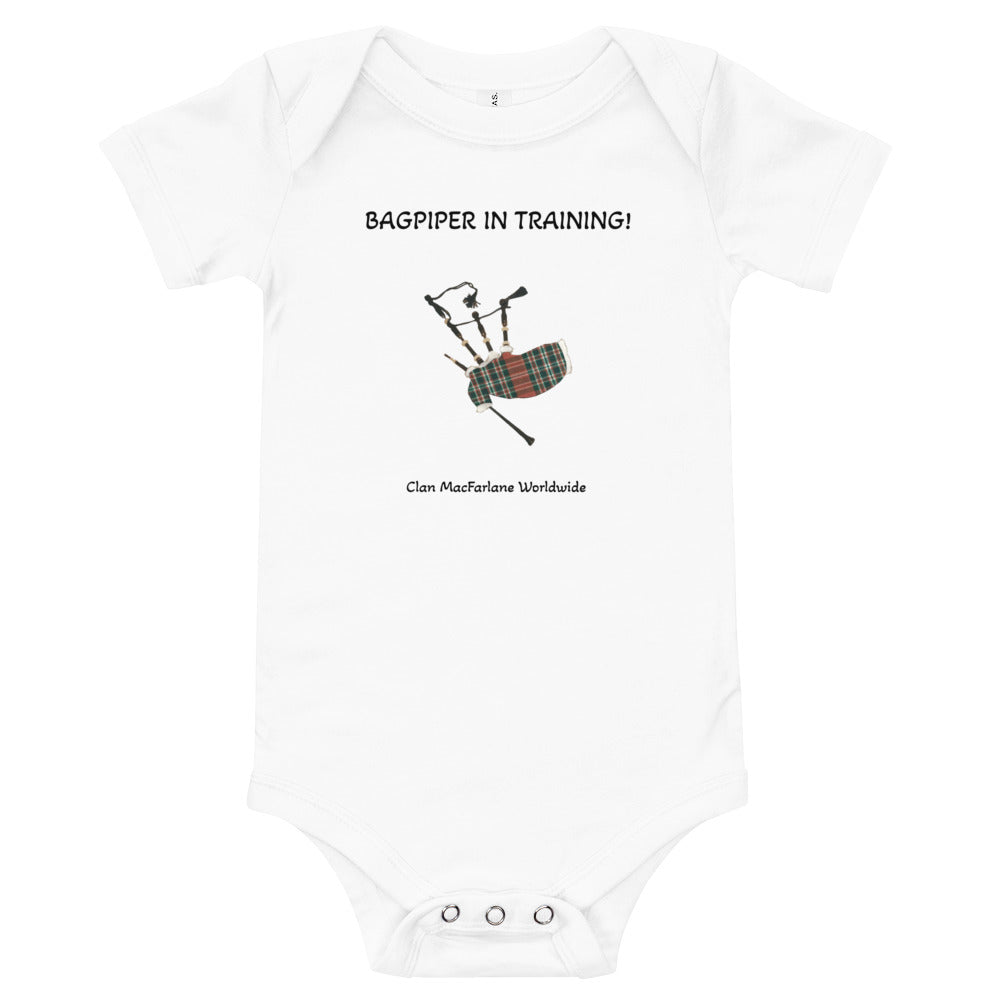 BAGPIPER IN TRAINING!  - Baby short sleeve one piece