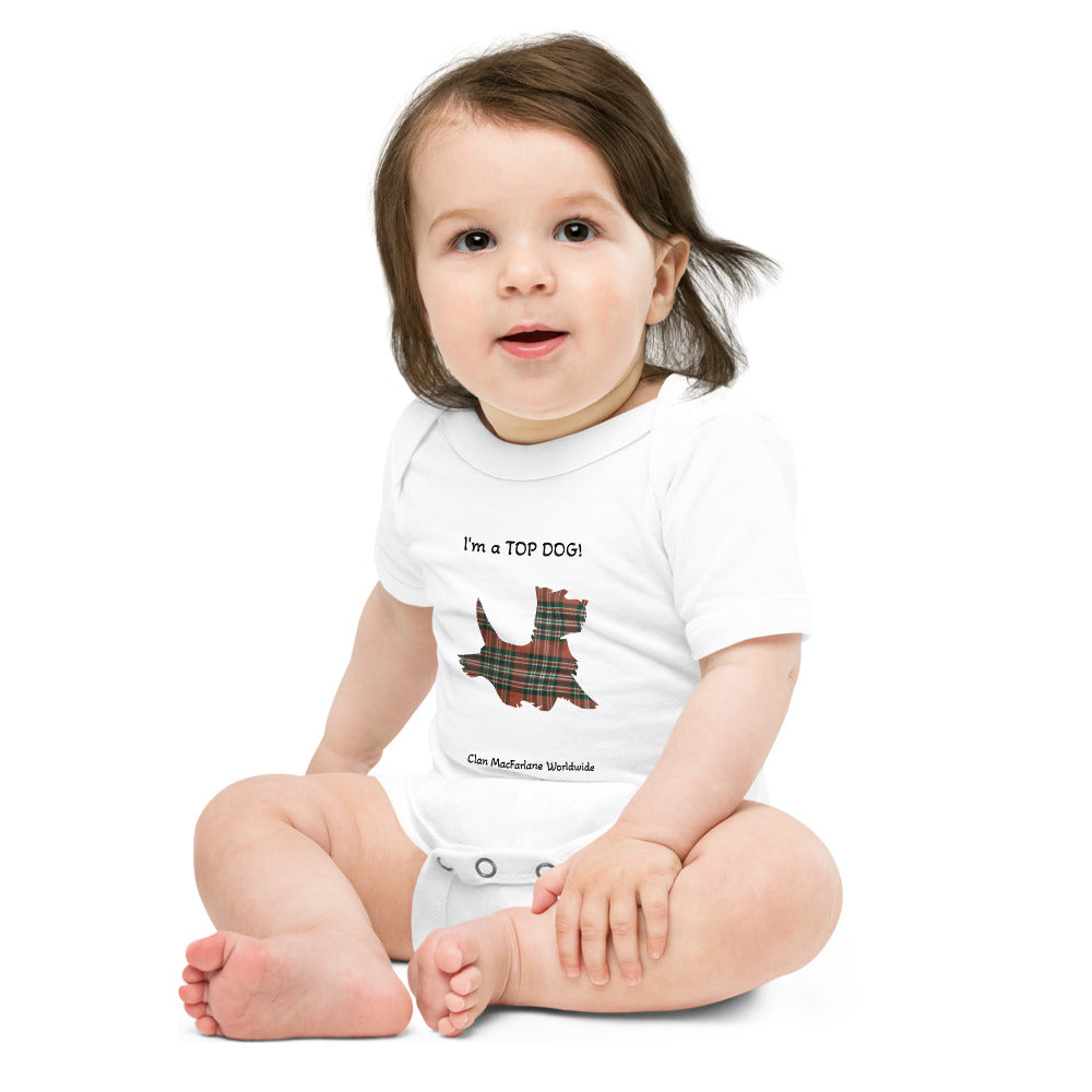 I'M A TOP DOG! Baby short sleeve one piece