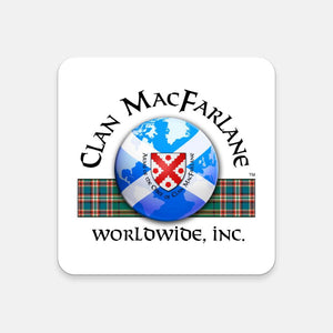 Clan MacFarlane Worldwide Logo - Cork Back Coaster