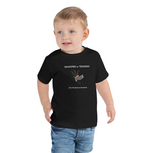 BAGPIPER IN TRAINING - WHITE LETTERS Toddler Short Sleeve Tee