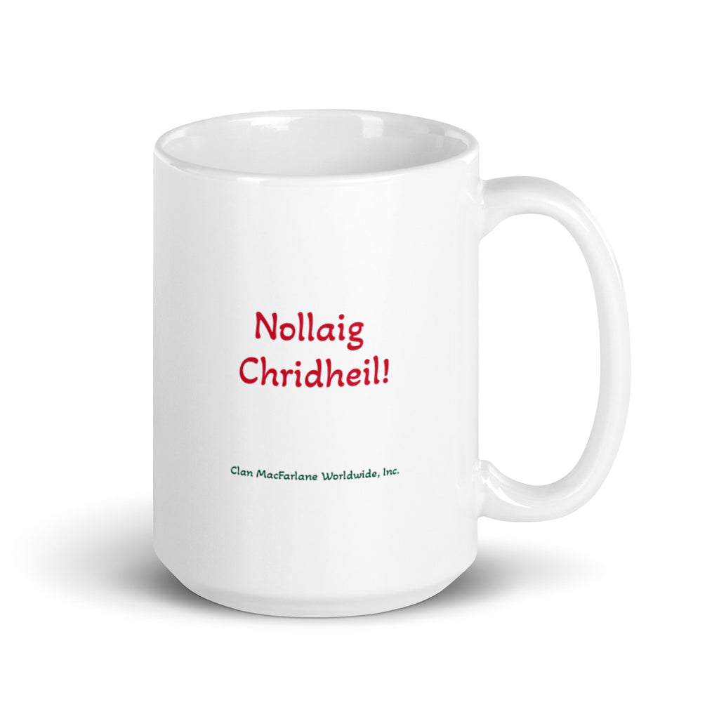 MERRY CHRISTMAS (Gaelic) - 15oz White glossy mug