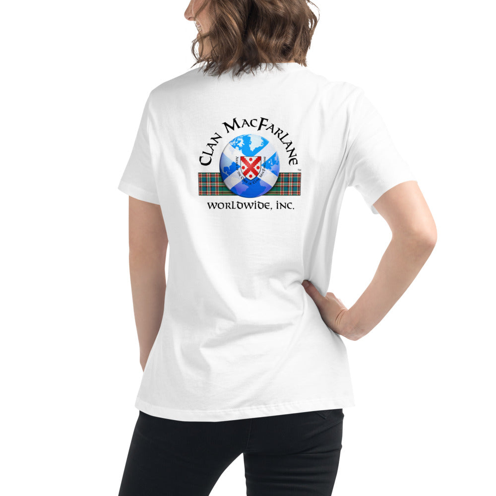 CLAN MACFARLANE WORLDWIDE LOGO - Women's Relaxed T-Shirt